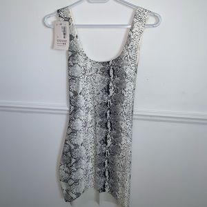 COPY - Leather mini snake print dress